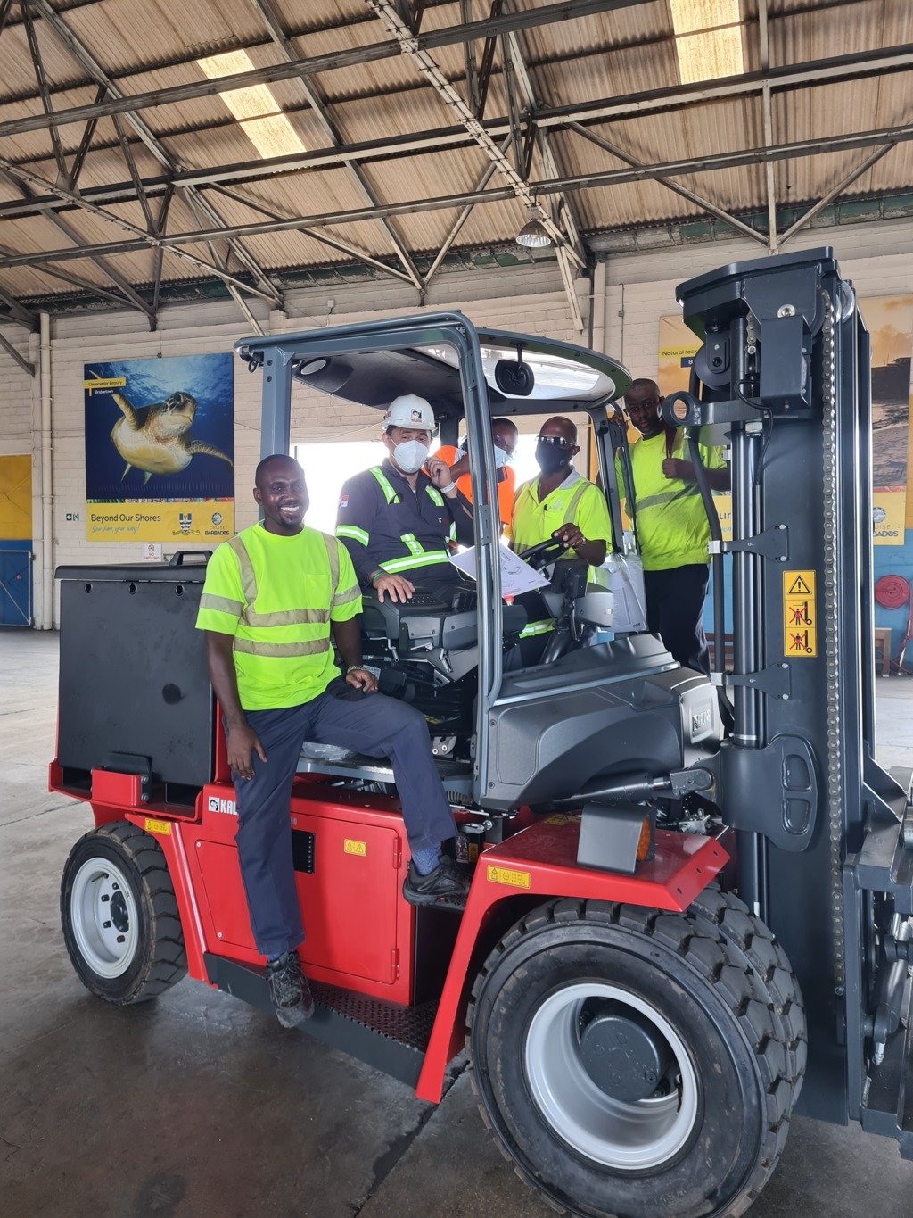 Kalmar forklift at Barbados Port